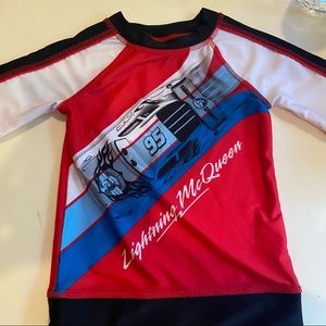 Disney Store Brand - Cars Lighting McQueen Rash Guard Size 3T